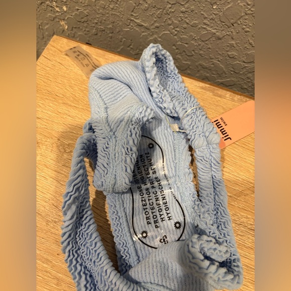 Jimmi Swim Blue Textured 2 Piece Bikini Set - Picture 5 of 6